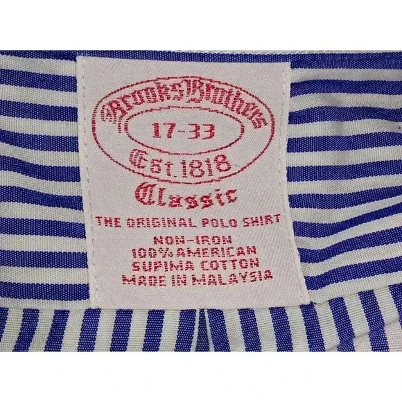 Brooks Brothers Oxford Men Shirt sz 17/33 Made in USA - Picture 9 of 12